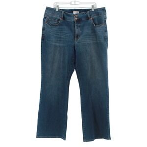 Lane Bryant Denim Bootcut Jeans Stretch Comfort Western Chic Boho Grunge Size 20